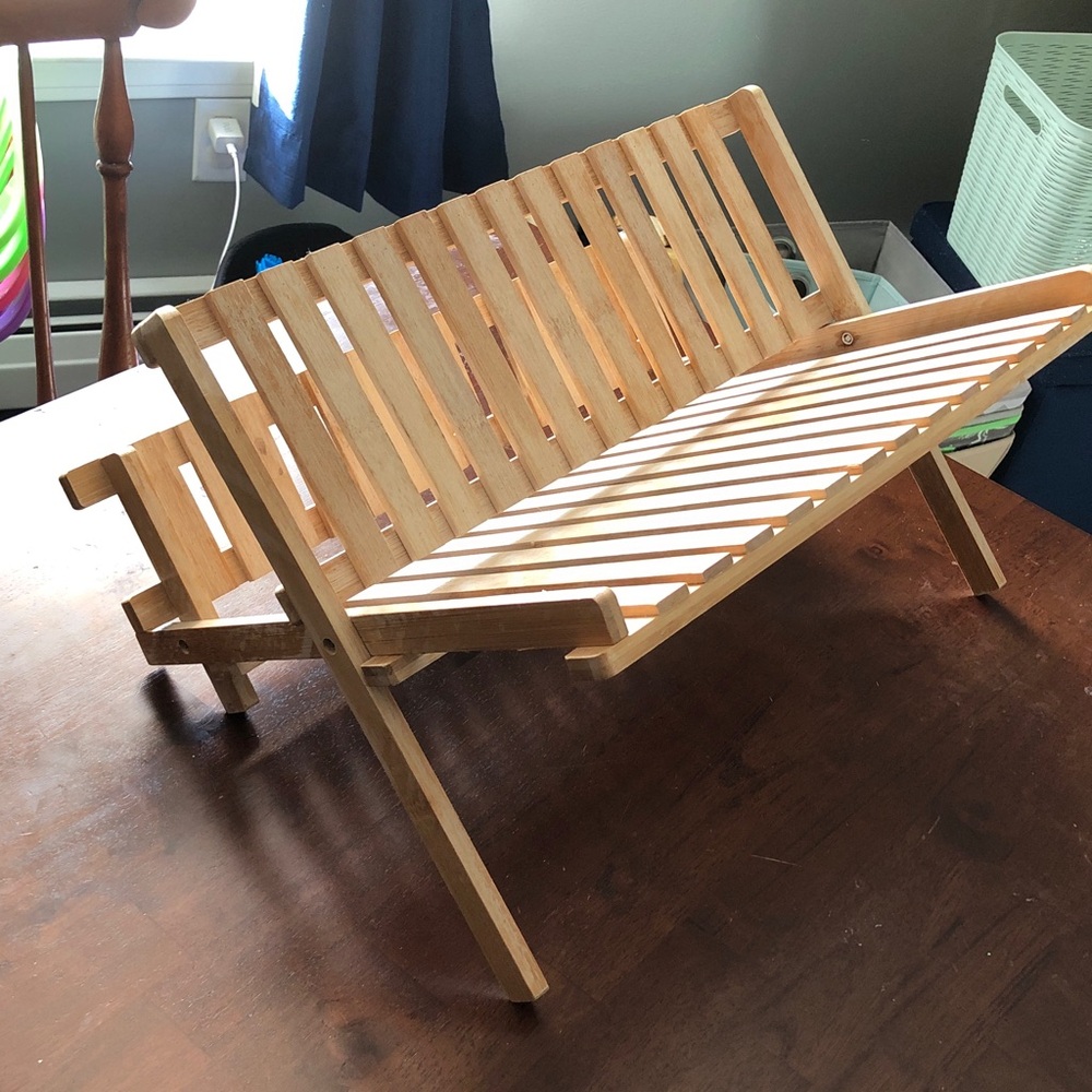 ๐ธ Bamboo Drying 2 Role Rack for Dishes - Picture 4 of 6